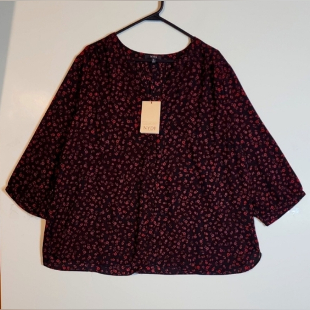 NYDJ Pintuck Blouse NWT Size 1X